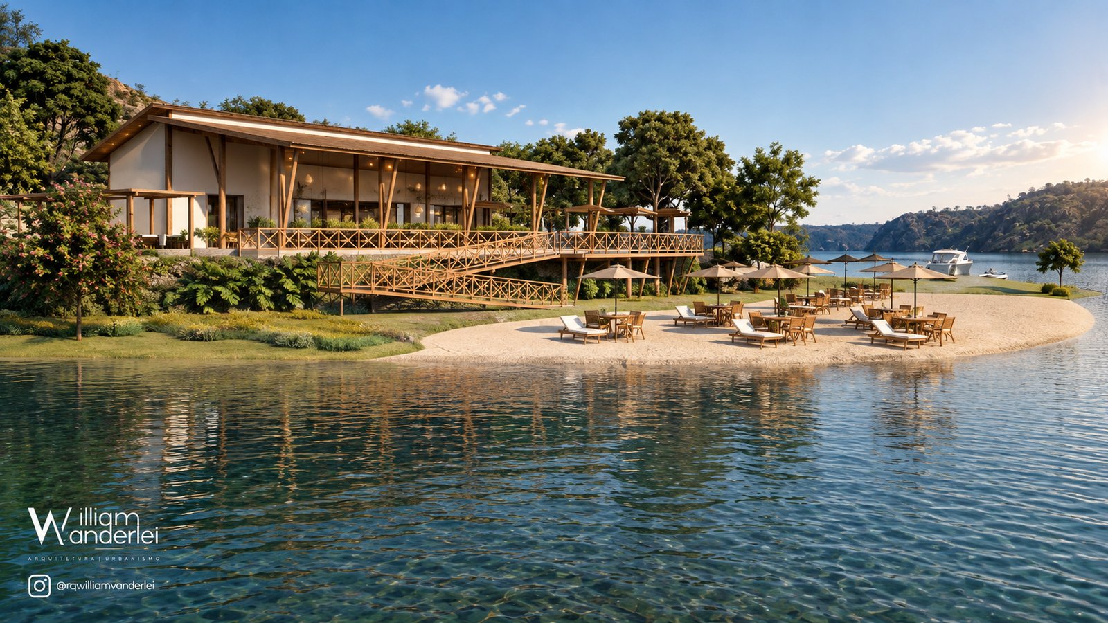 Resort e restaurante Canions do São Francisco, à beira do rio, projetado por William Vanderlei Arquitetura